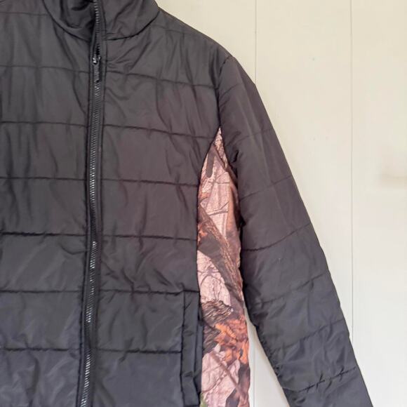 Totes black & green camo puffer full zip puffer outdoors jacket men's medium - Picture 3 of 6